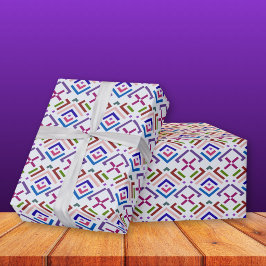Papel De Regalo Patrón de diamante geométrico étnico pastel modern