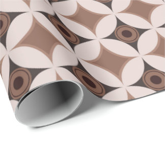 Papel De Regalo Patrón de diamantes atómicos retro marrones de los