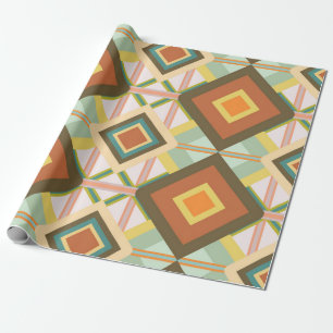 Papel De Regalo Patrón de diamantes de arte pop retro del suroeste
