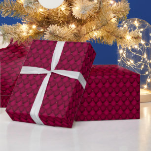 Papel De Regalo Patrón de diamantes de borgoña y dorado