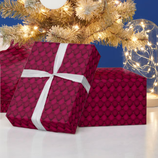 Papel De Regalo Patrón de diamantes de borgoña y dorado