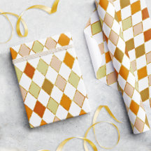 Patrón de diamantes de Naranja retro festivo Beige