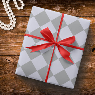 Papel De Regalo Patrón de diamantes en gris y lavanda