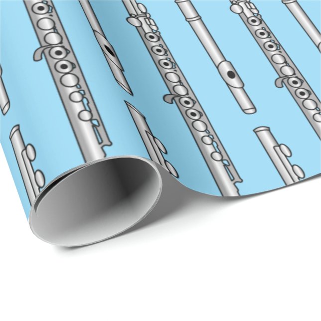 Papel De Regalo Patrón de dibujo de flauta (Esquina del rollo)