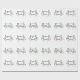 Papel De Regalo Patrón de dibujo de tonalidad gris del puente de L