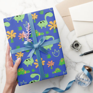 Papel De Regalo Patrón de dinosaurio colorido
