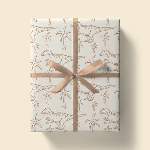 Papel De Regalo Patrón de dinosaurio Niño moderno Dinos jungla bei
