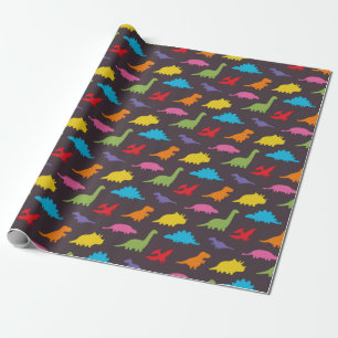 Papel De Regalo Patrón de dinosaurios coloridos, niños