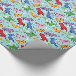 Papel De Regalo Patrón de dinosaurios curados