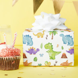 Papel De Regalo Patrón de dinosaurios curados para niños