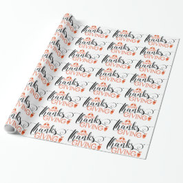 Papel De Regalo Patrón de diseño de la tipografía del Día de Acció