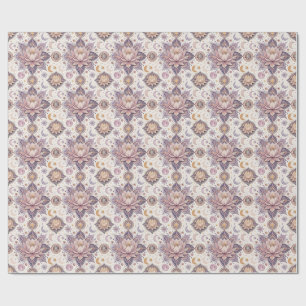 Papel De Regalo Patrón de diseño espiritual mandala de loto celest
