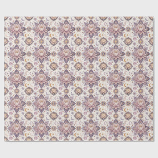 Papel De Regalo Patrón de diseño espiritual mandala de loto celest