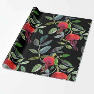 Papel De Regalo Patrón de dogmas de dibujo de acuarela botánica. B