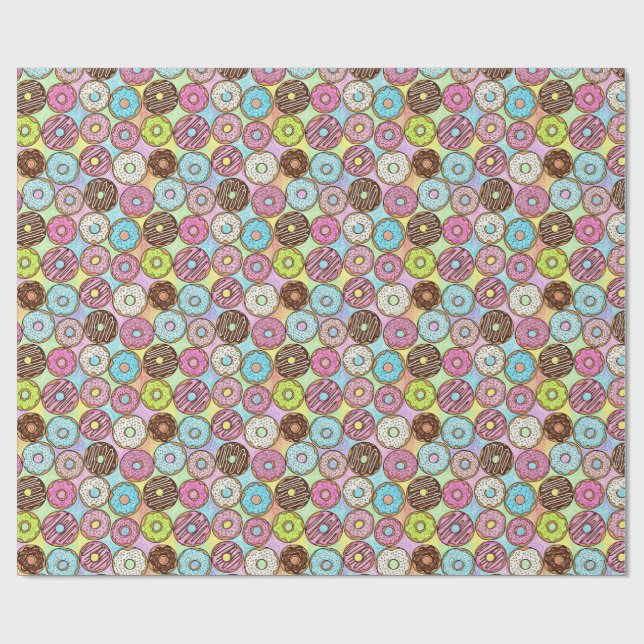 Papel De Regalo patrón de dona (Superficie plana)