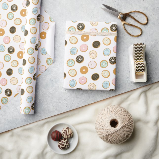 Papel De Regalo Patrón de Donut Glaséado Adorable (Artesanía)
