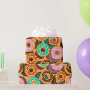 Papel De Regalo Patrón de Donuts con rociadores