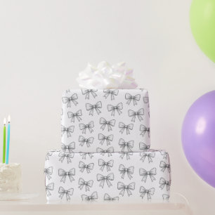 Papel De Regalo Patrón de Doodle de Lazo Juguetón Neutral