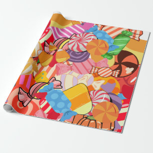 Papel De Regalo patrón de dulces de Halloween