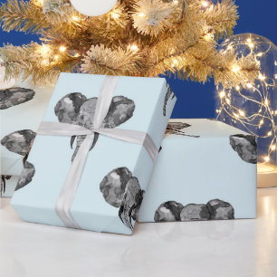 Papel De Regalo Patrón de elefantes africanos grises