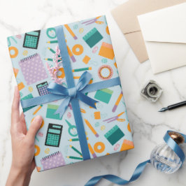 Papel De Regalo Patrón de elementos escolares