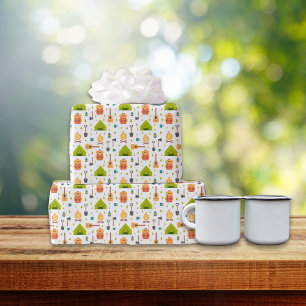 Papel De Regalo Patrón de engranajes exteriores de acampada