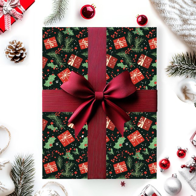 Papel De Regalo Patrón de envoltura de caja de regalo para navidad (Subido por el creador)