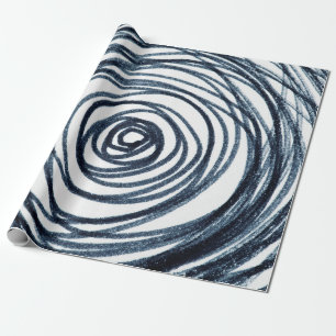 Papel De Regalo Patrón de espiral de círculos dibujados a mano c