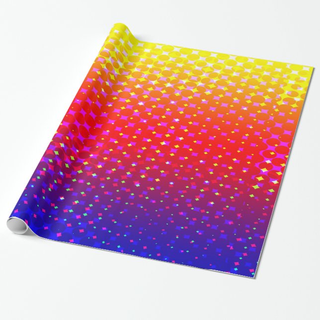 Papel De Regalo Patrón de espuma arco iris (Desenrollado)