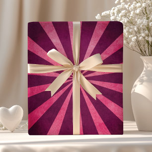 Papel De Regalo Patrón de Estallido de Estrella Rosa Rústico Vinta