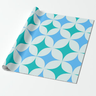 Papel De Regalo Patrón de Estallidos de Estrellas Retro de Mitad d