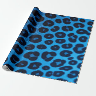 Papel De Regalo Patrón de estampado de guepardo azul – Animal atre