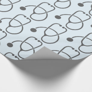 Papel De Regalo Patrón de estetoscopio gris de diseño