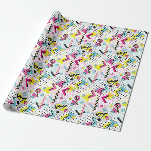 Papel De Regalo Patrón de estilo Memphis posmoderno