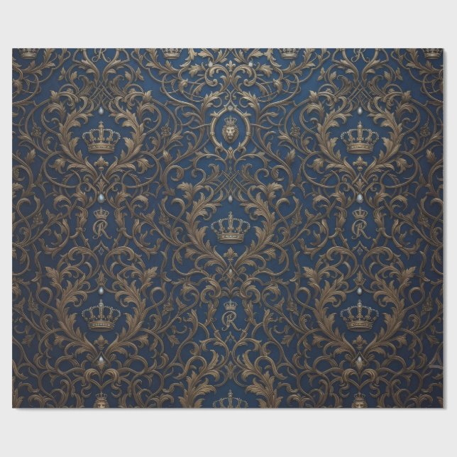Papel De Regalo patrón de estilo real (Superficie plana)