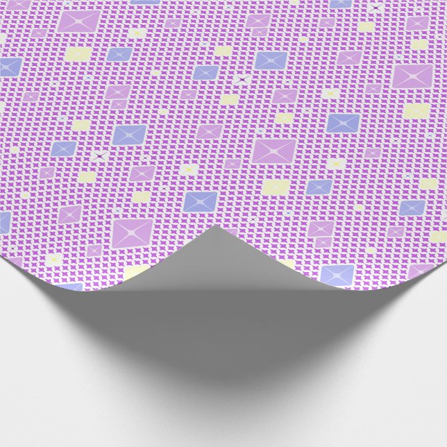 Papel De Regalo Patrón de Estrella de Cristal Pastel (Esquina)