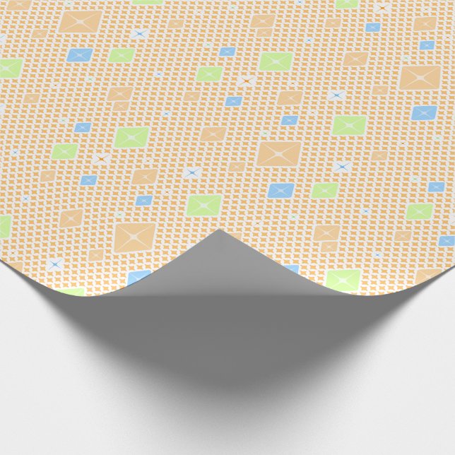 Papel De Regalo Patrón de Estrella de Cristal Pastel (Esquina)