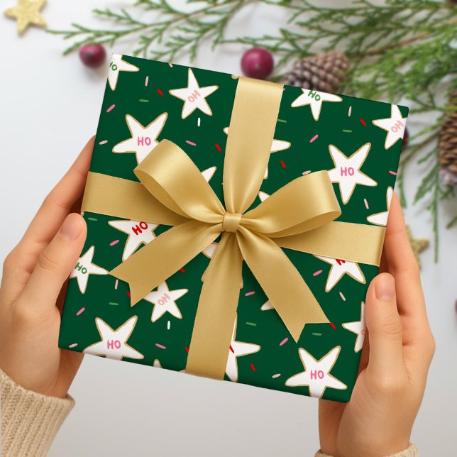 Papel De Regalo Patrón de estrella de jengibre para Navidad (Subido por el creador)