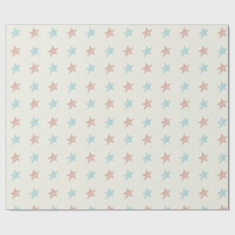 Papel De Regalo Patrón de estrella desvanecida rojo azul