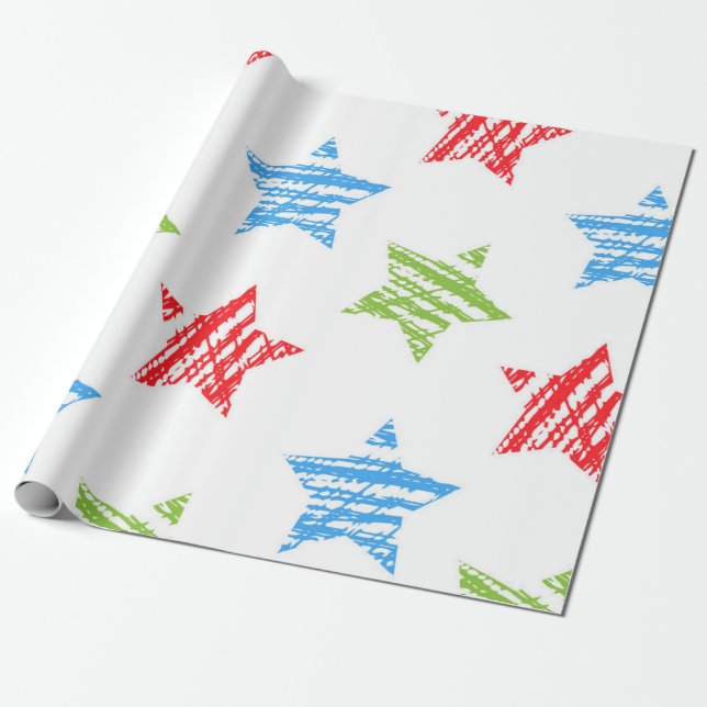Papel De Regalo Patrón de estrellas (Desenrollado)