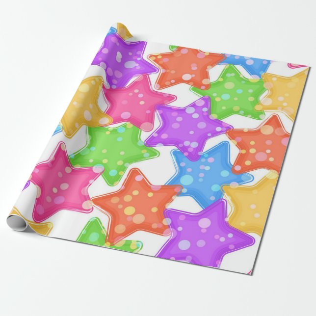 Papel De Regalo Patrón de estrellas (Desenrollado)