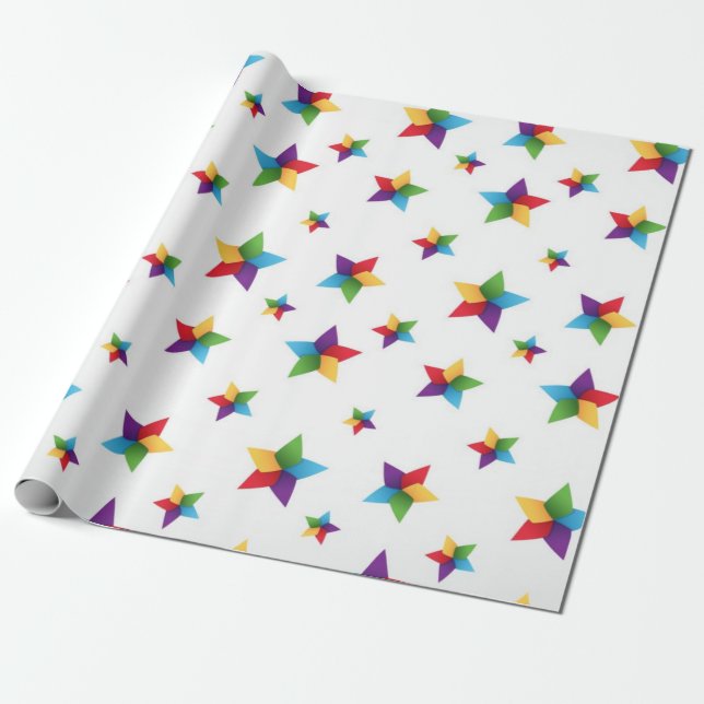 Papel De Regalo patrón de estrellas (Desenrollado)