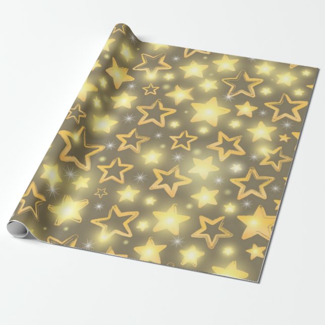 Papel De Regalo Patrón de estrellas (Desenrollado)
