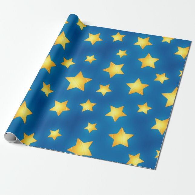 Papel De Regalo Patrón de estrellas (Desenrollado)