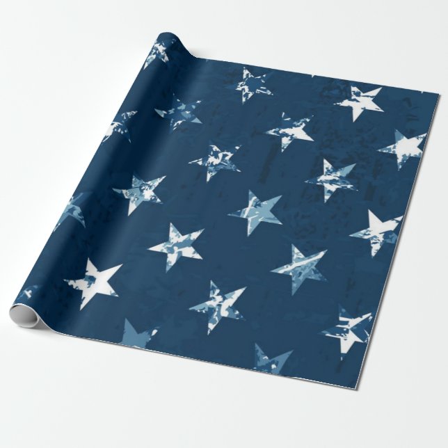 Papel De Regalo Patrón de estrellas (Desenrollado)