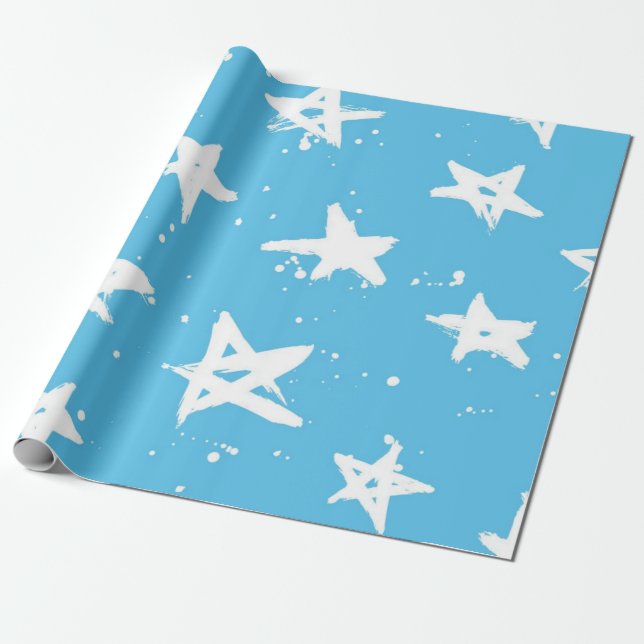 Papel De Regalo Patrón de estrellas (Desenrollado)