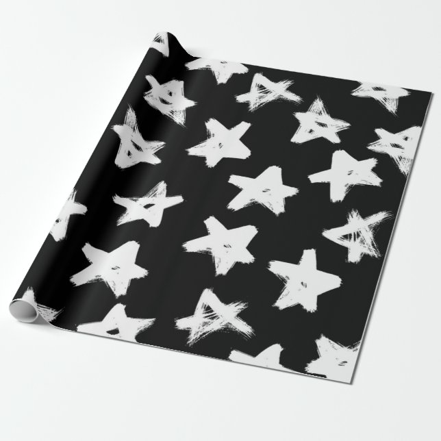Papel De Regalo Patrón de estrellas (Desenrollado)