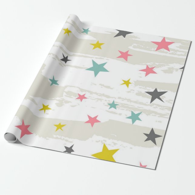 Papel De Regalo Patrón de estrellas (Desenrollado)