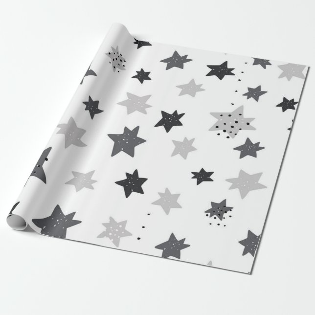 Papel De Regalo Patrón de estrellas (Desenrollado)