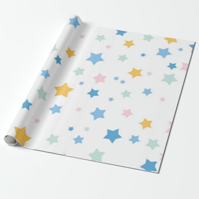 Papel De Regalo Patrón de estrellas (Desenrollado)